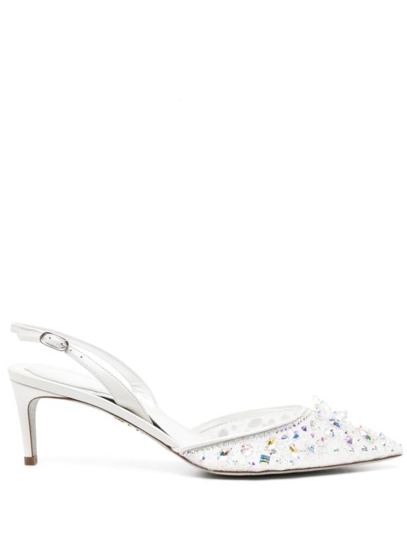 René Caovilla 60mm Cinderella pumps - White von René Caovilla