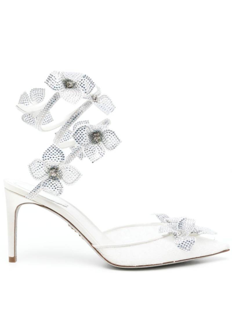 René Caovilla 80mm Floriane pumps - White von René Caovilla