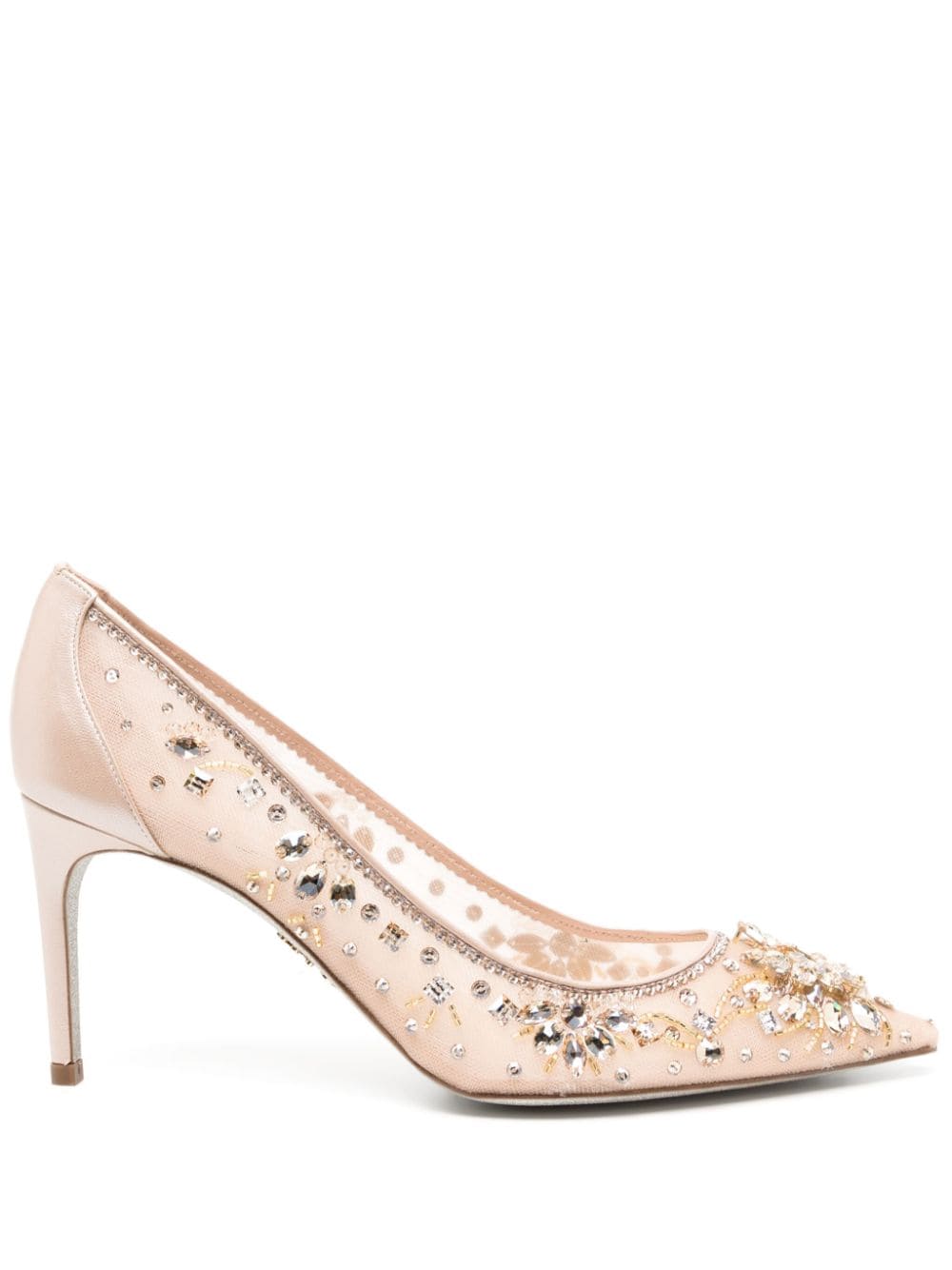 René Caovilla 80mm crystal-embellished pumps - Brown von René Caovilla