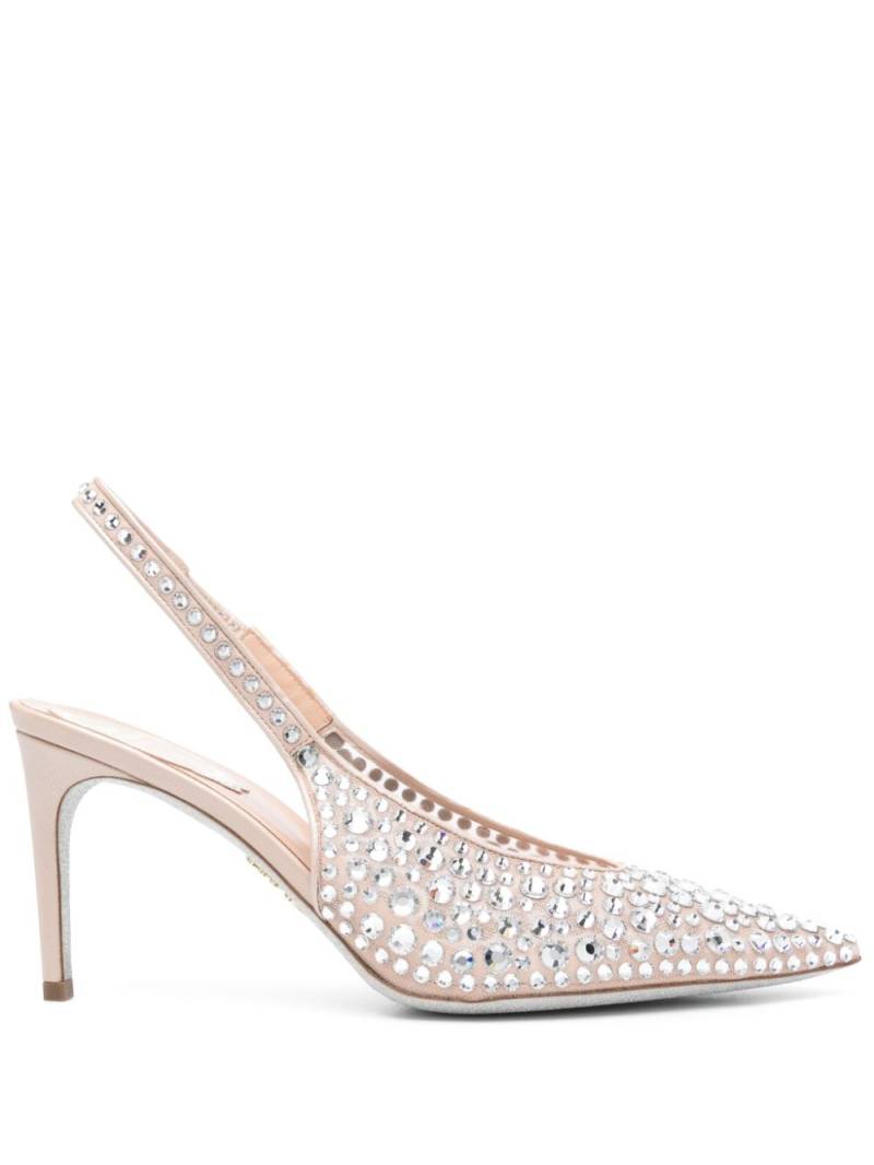 René Caovilla 80mm rhinestone-embellished pumps - Neutrals von René Caovilla