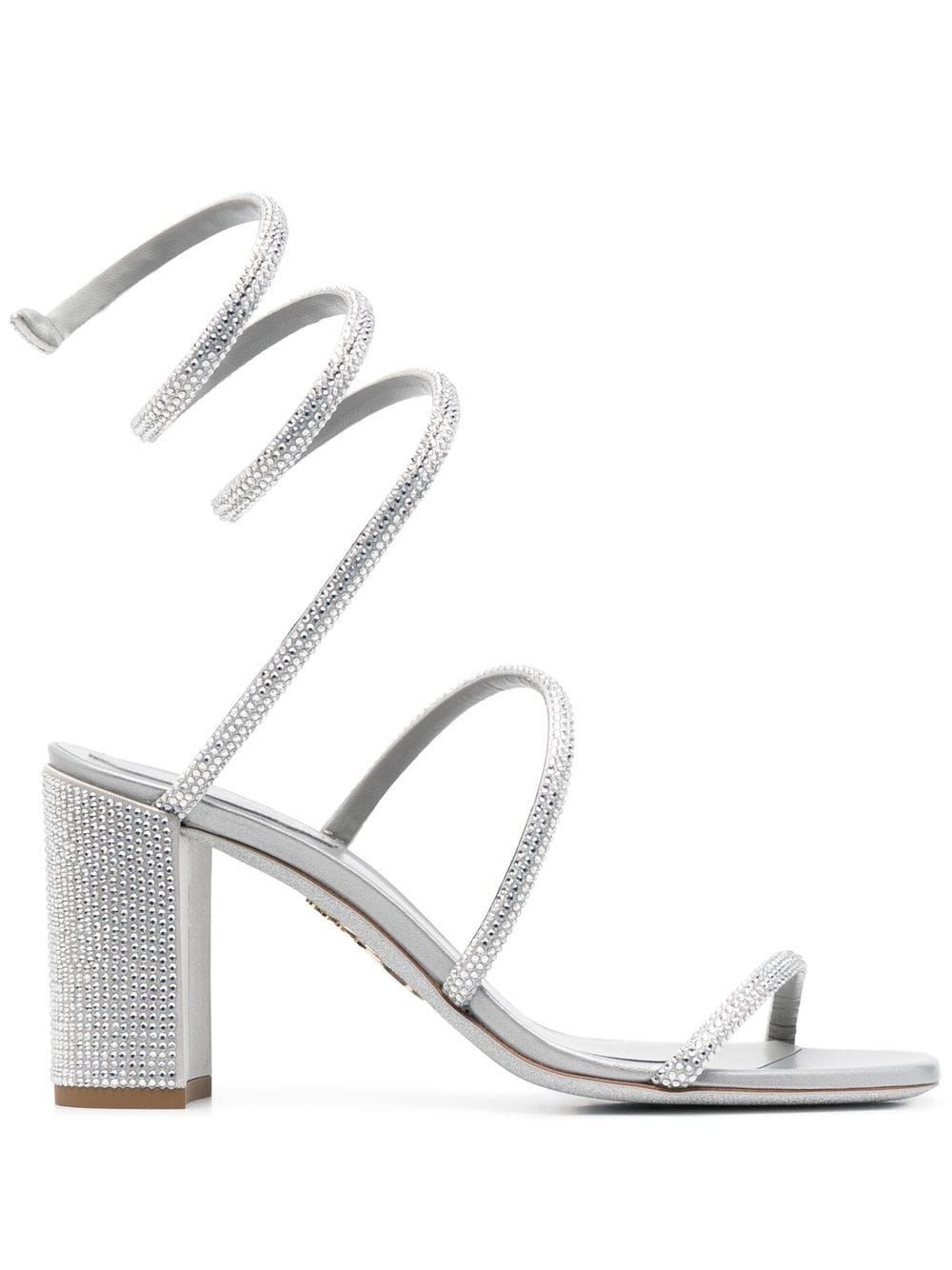 René Caovilla 85mm rhinestone-embellished sandals - Silver von René Caovilla