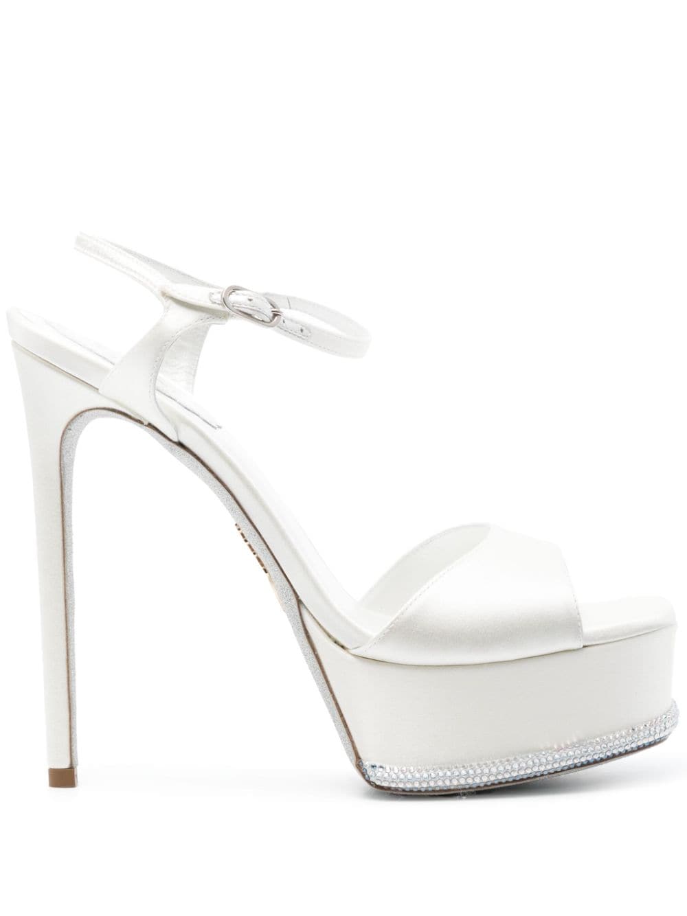 René Caovilla Anastasia 150mm satin sandals - Neutrals von René Caovilla