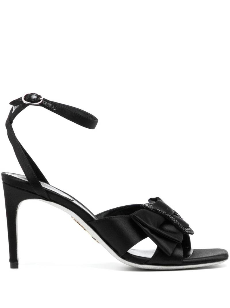 René Caovilla 70mm crystal-embellished leather sandals - Black von René Caovilla