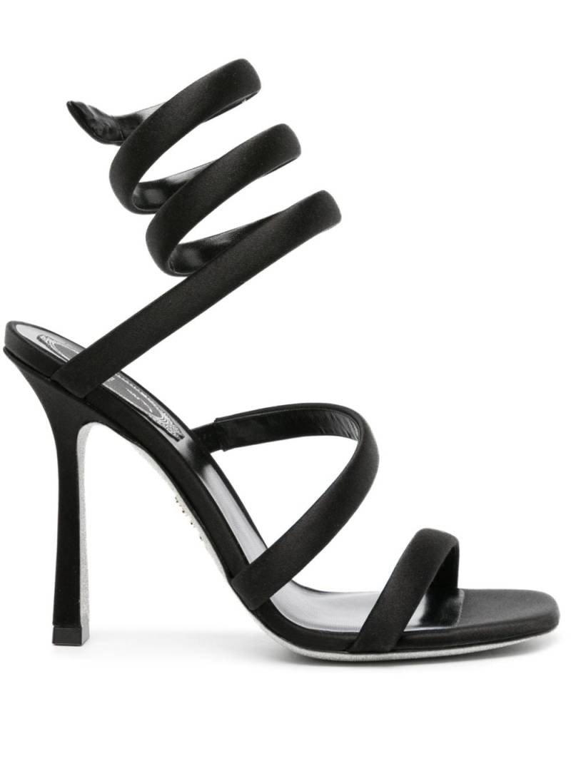 René Caovilla Cleo 105mm leather sandals - Black von René Caovilla