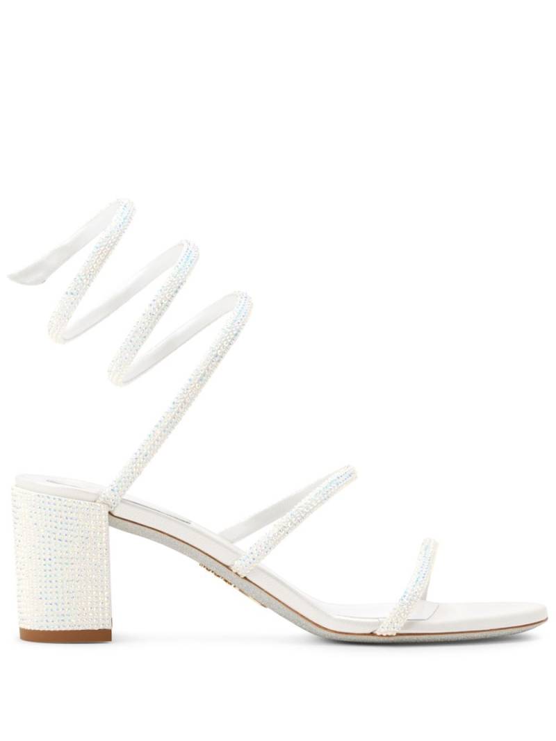 René Caovilla Cleo 60mm leather sandals - White von René Caovilla