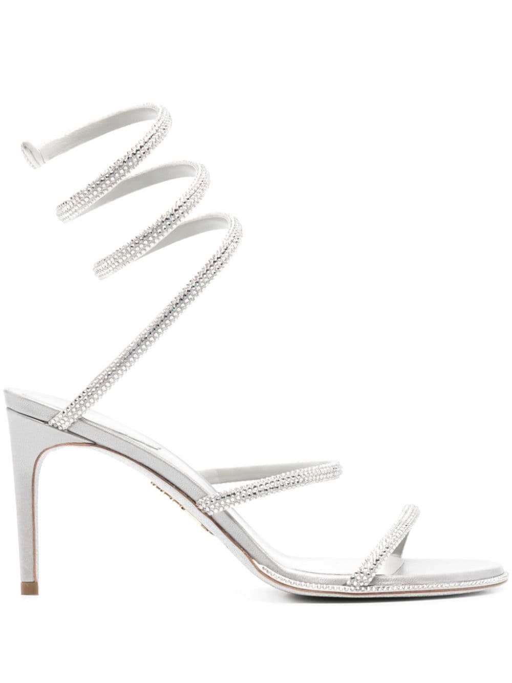 René Caovilla Cleo 80mm rhinestone-embellished sandals - Silver von René Caovilla