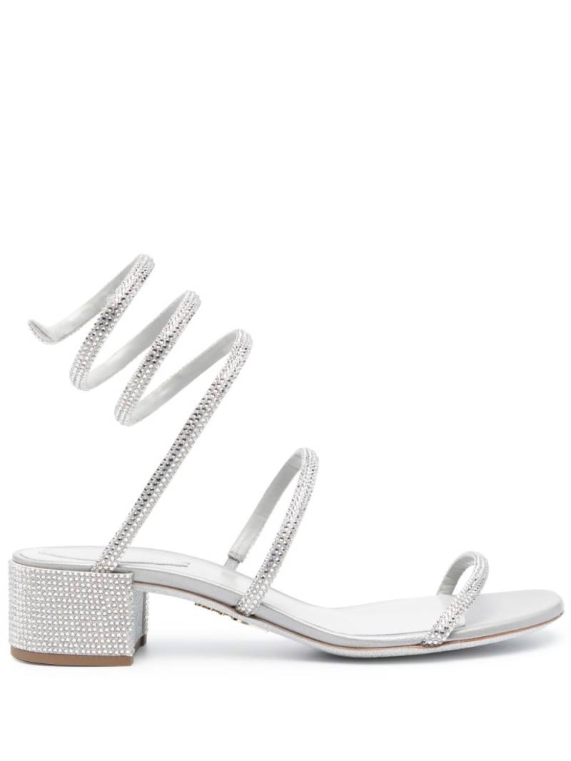 René Caovilla Cleo crystal-embellished sandals - Grey von René Caovilla