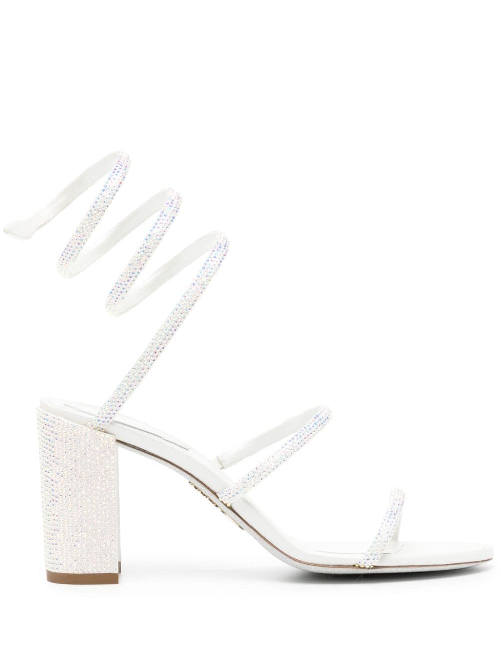 René Caovilla Cleo embellished leather sandals - White von René Caovilla