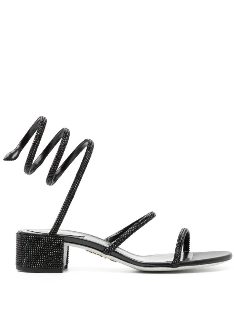 René Caovilla Cleo embellished sandals - Black von René Caovilla