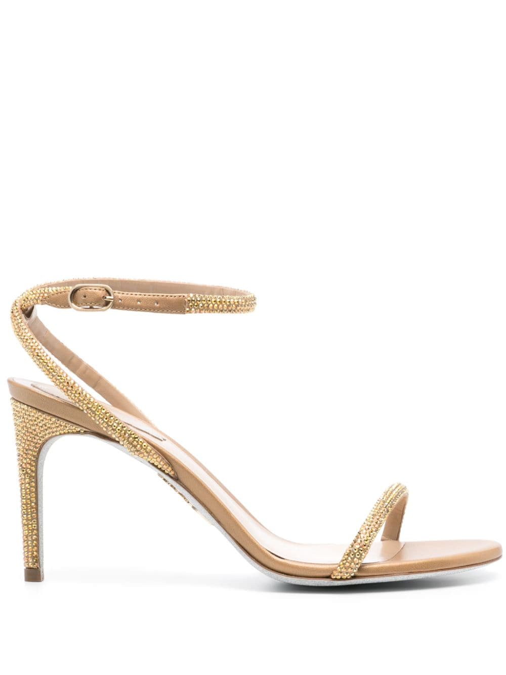 René Caovilla Ellabrita 90mm leather sandals - Gold von René Caovilla