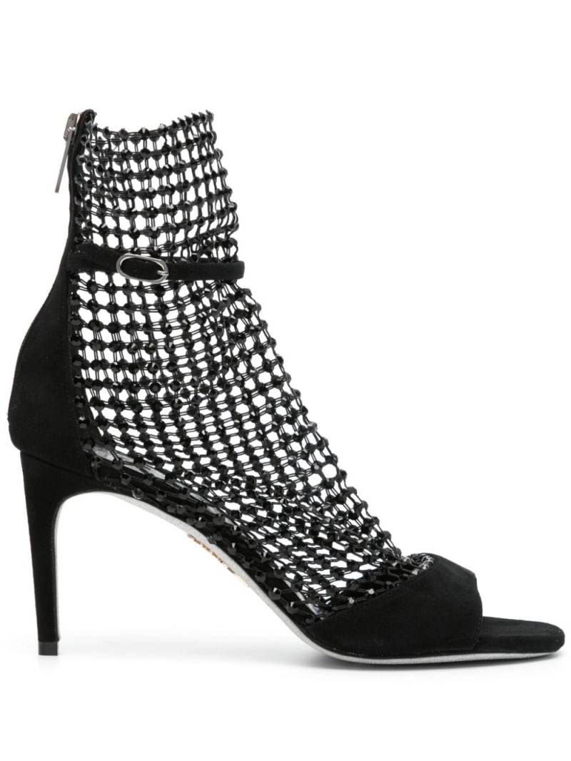 René Caovilla Galaxia 80mm crystal sandals - Black von René Caovilla