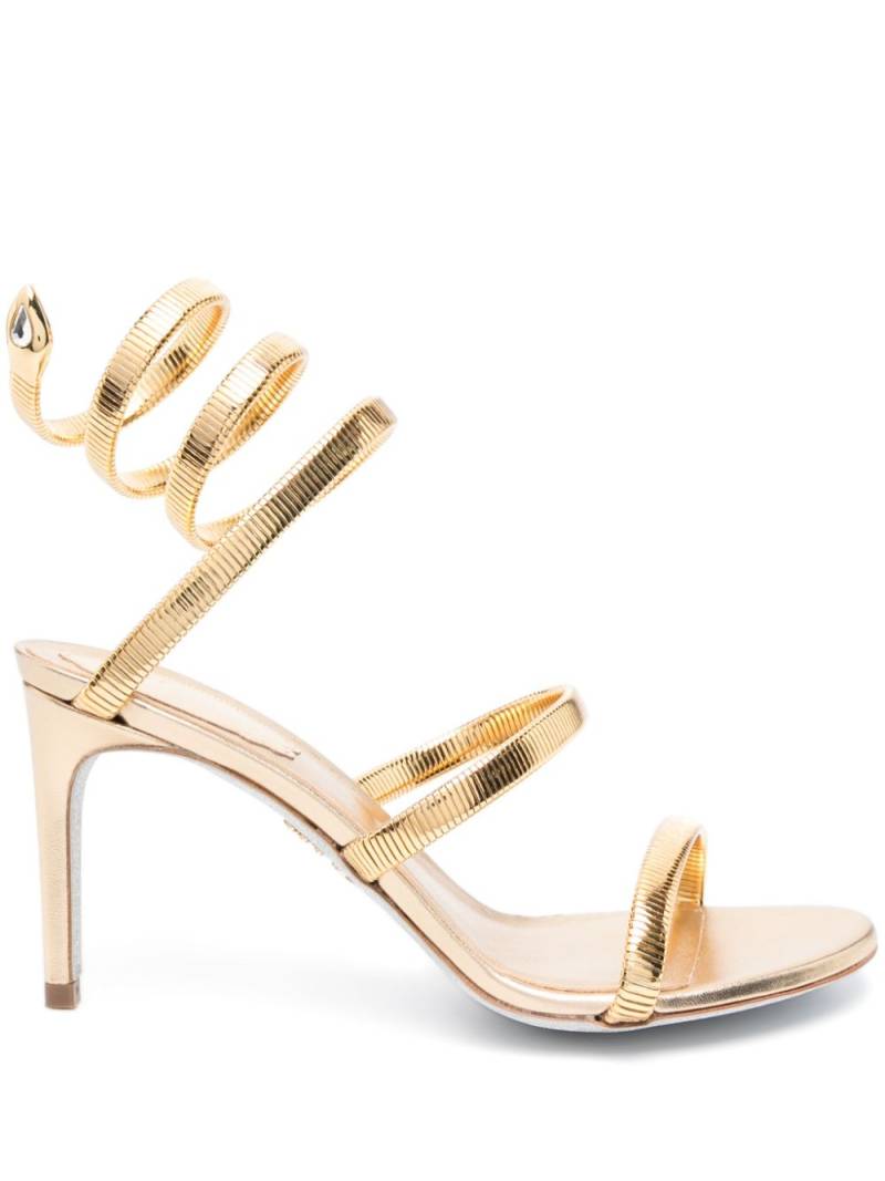 René Caovilla Juniper 80mm snake-chain sandals - Gold von René Caovilla