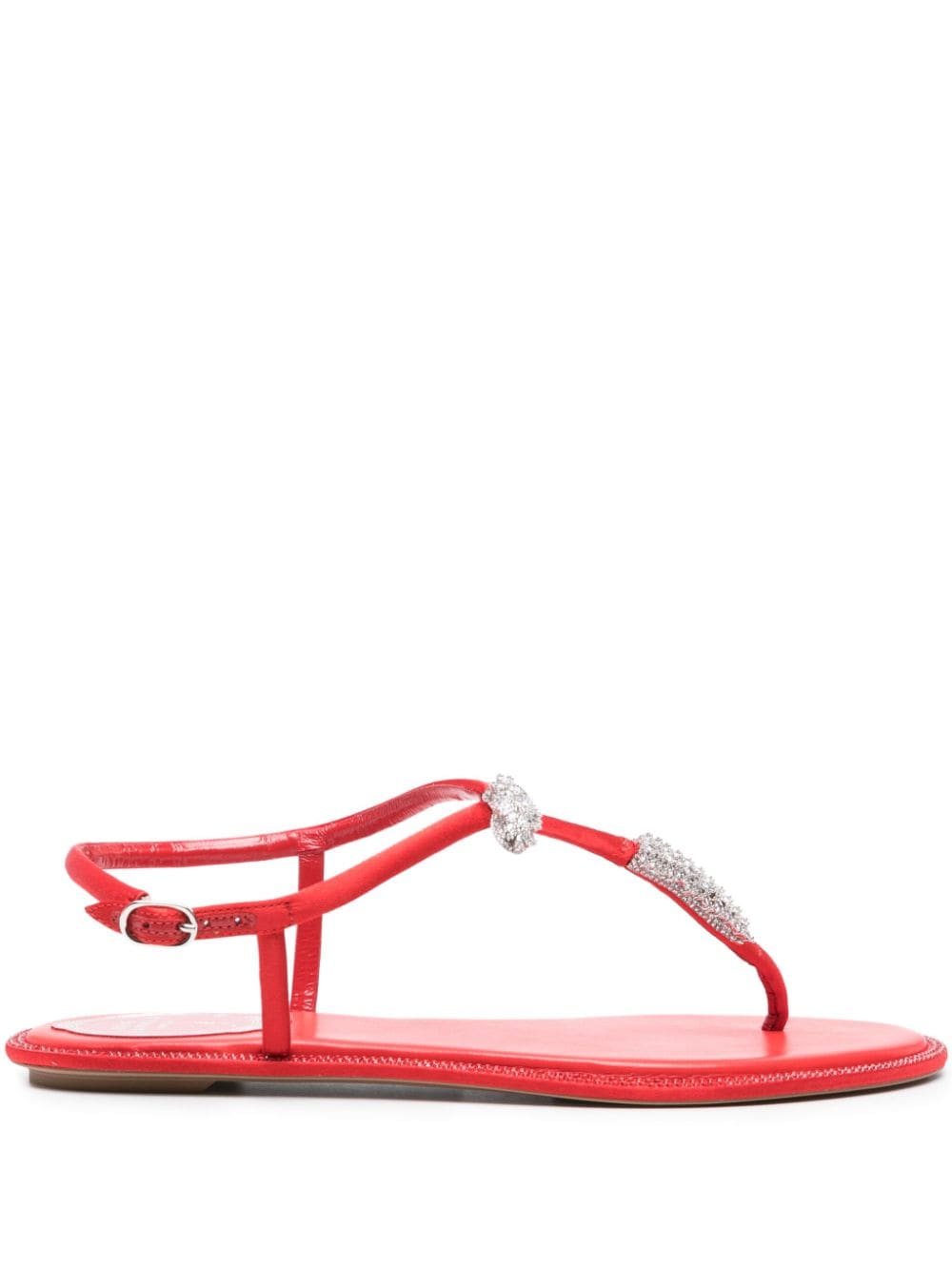 René Caovilla Katy crystal-embellished sandals - Red von René Caovilla