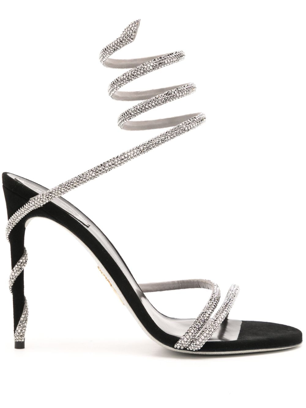 René Caovilla Margot 105mm crystal-embellished sandals - Black von René Caovilla