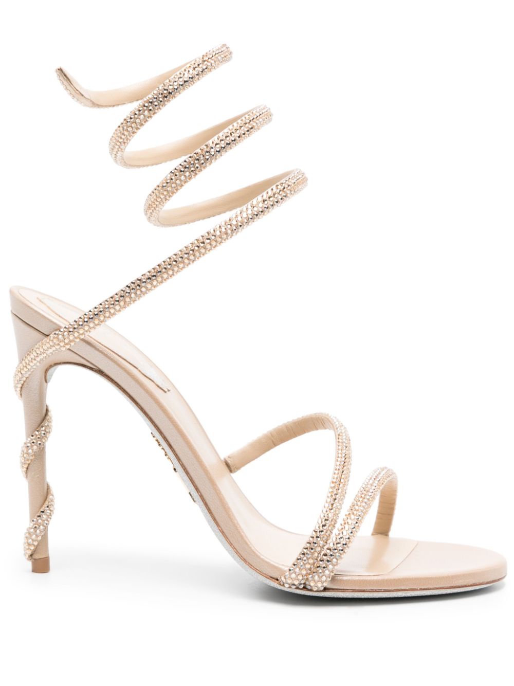 René Caovilla Margot 105mm crystal sandals - Neutrals von René Caovilla