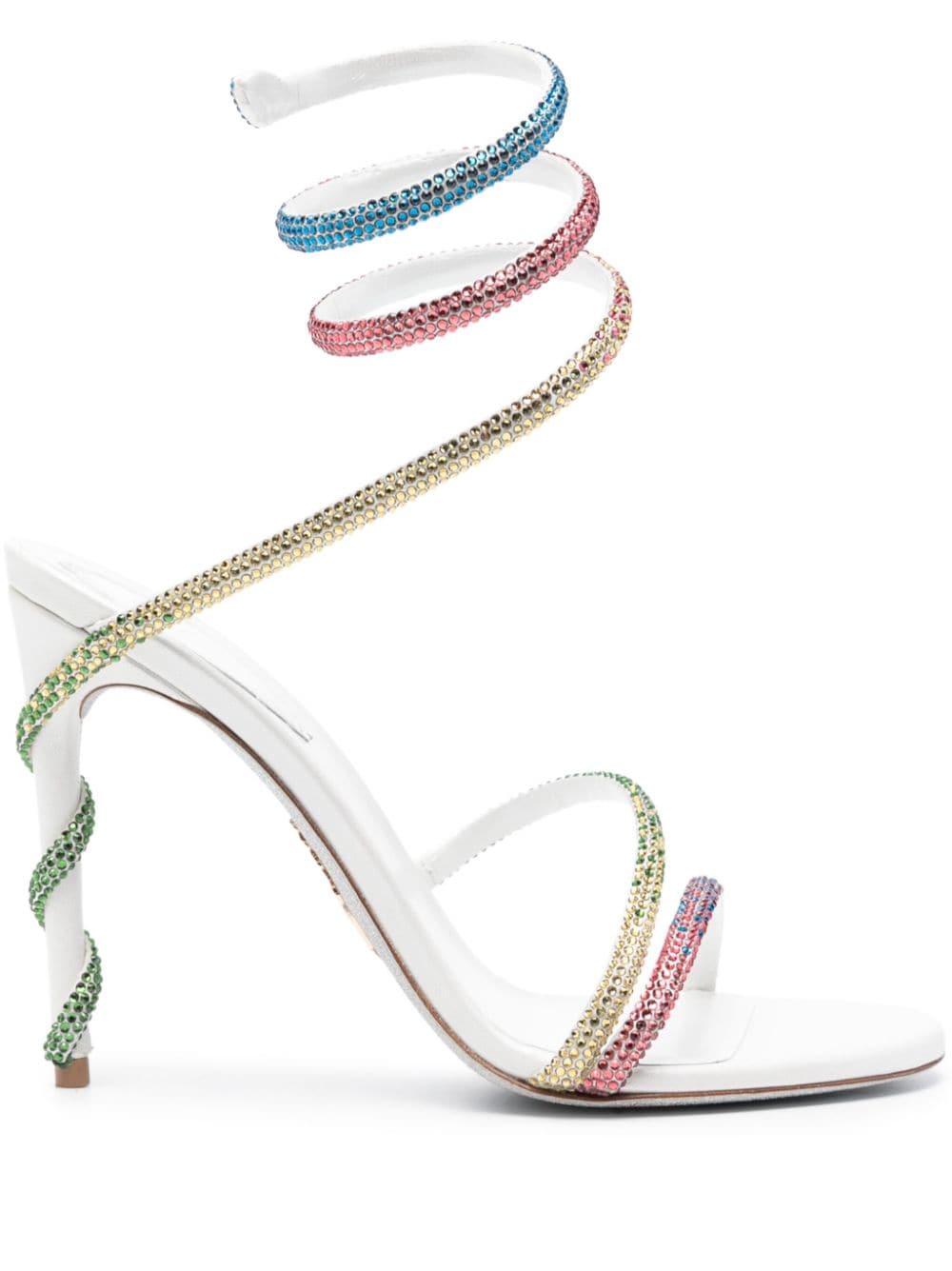 René Caovilla Margot 105mm crystal-embellished sandals - White von René Caovilla