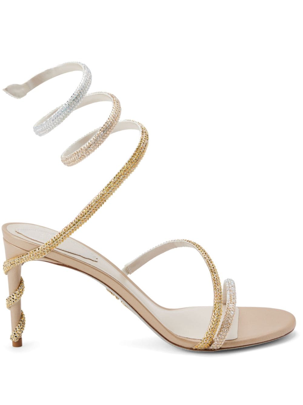 René Caovilla Margot crystal-embellished sandals - Gold von René Caovilla