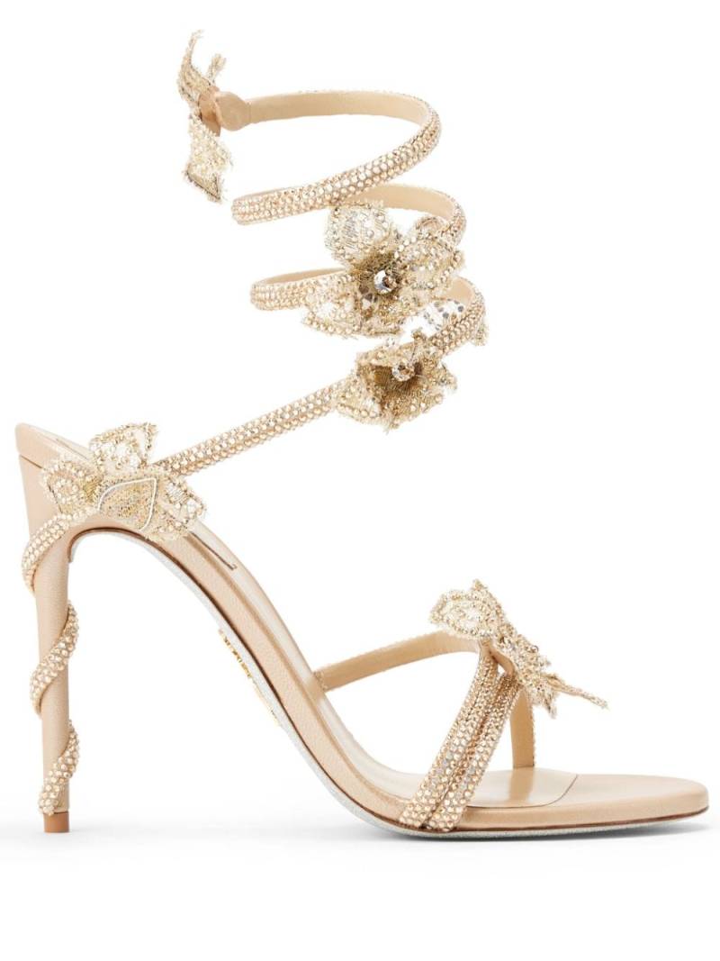 René Caovilla Margot satin sandals - Neutrals von René Caovilla