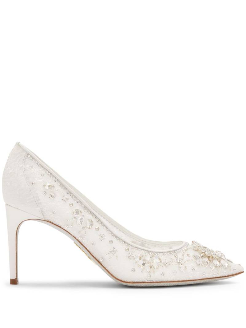 René Caovilla crystal-embellished pumps - White von René Caovilla