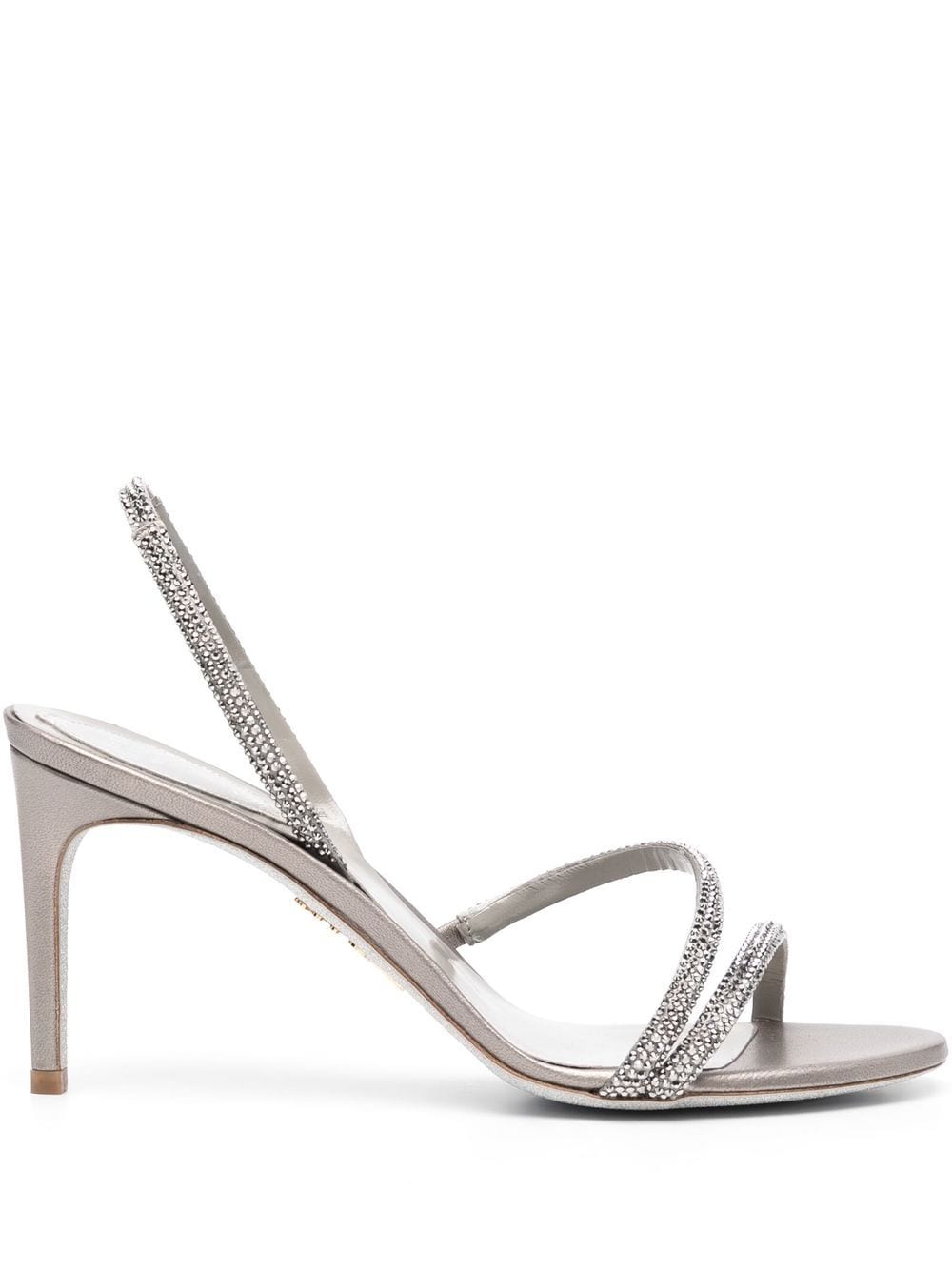 René Caovilla crystal-embellishment 88mm sandals - Grey von René Caovilla