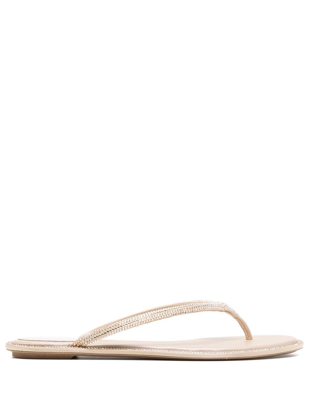 René Caovilla crystal thong-strap sandals - Gold von René Caovilla