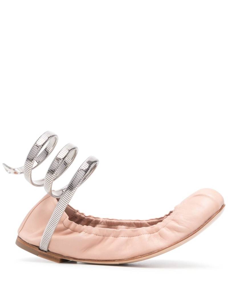 René Caovilla leather ballet flats - Pink von René Caovilla