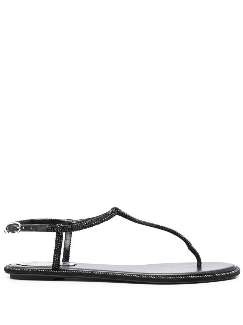 René Caovilla open-toe 13mm leather sandals - Black von René Caovilla