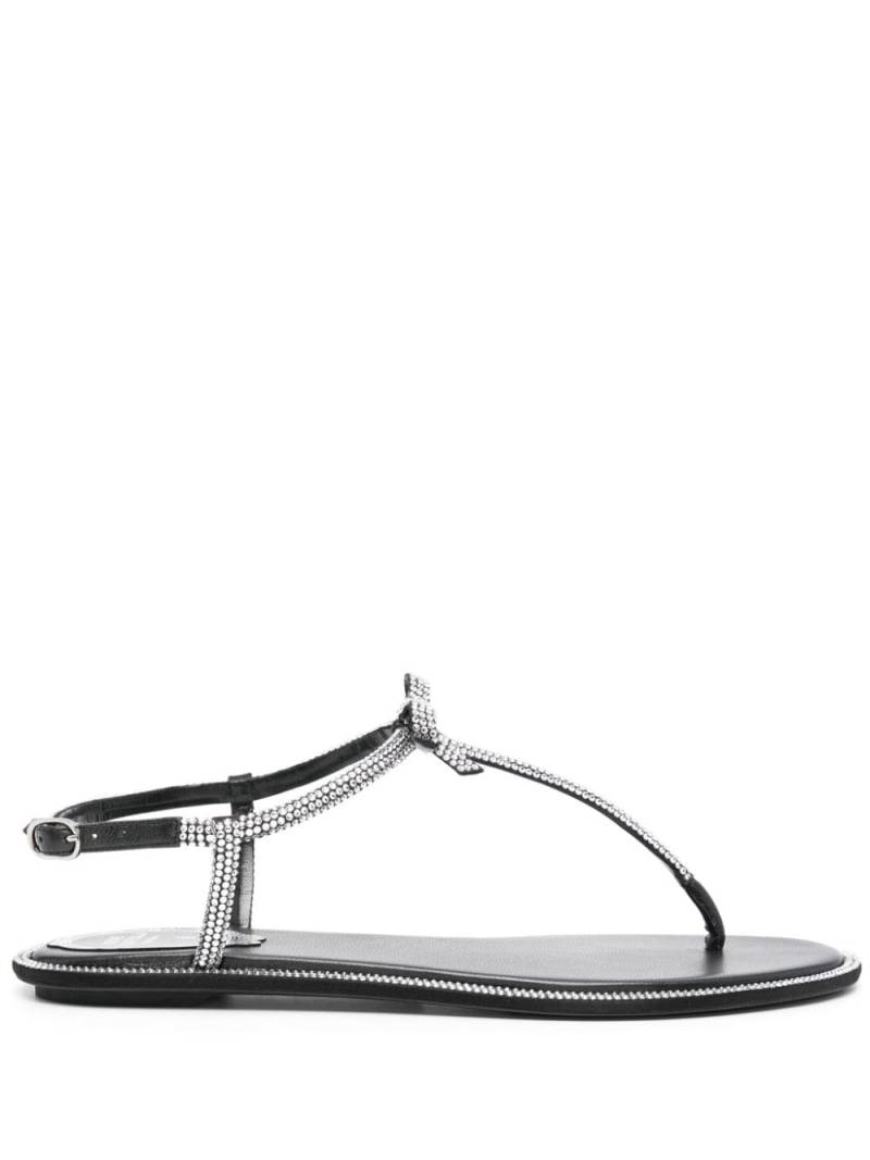 René Caovilla Diana crystal-embellished sandals - Black von René Caovilla