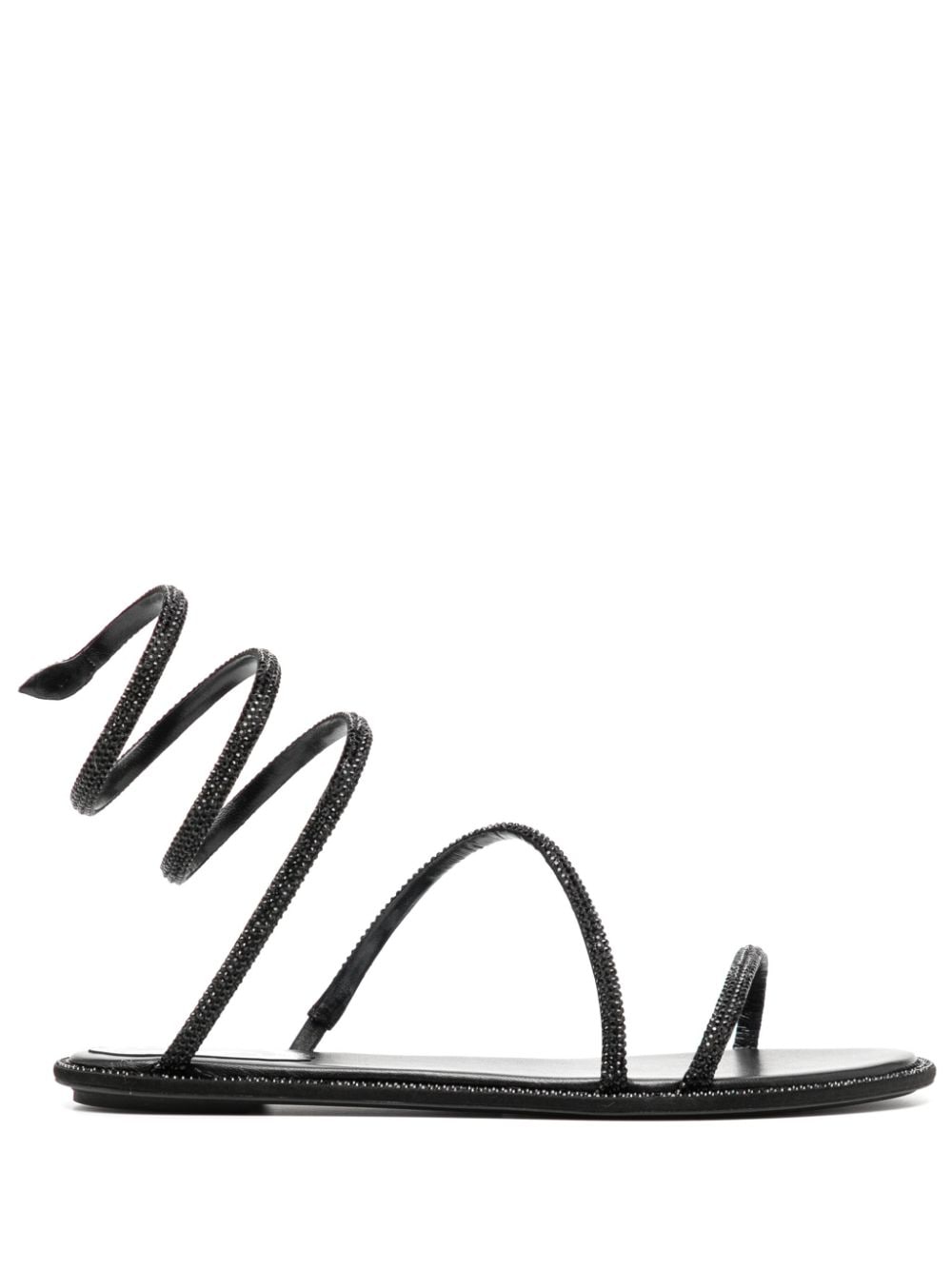 René Caovilla rhinestone-embellished leather sandals - Black von René Caovilla