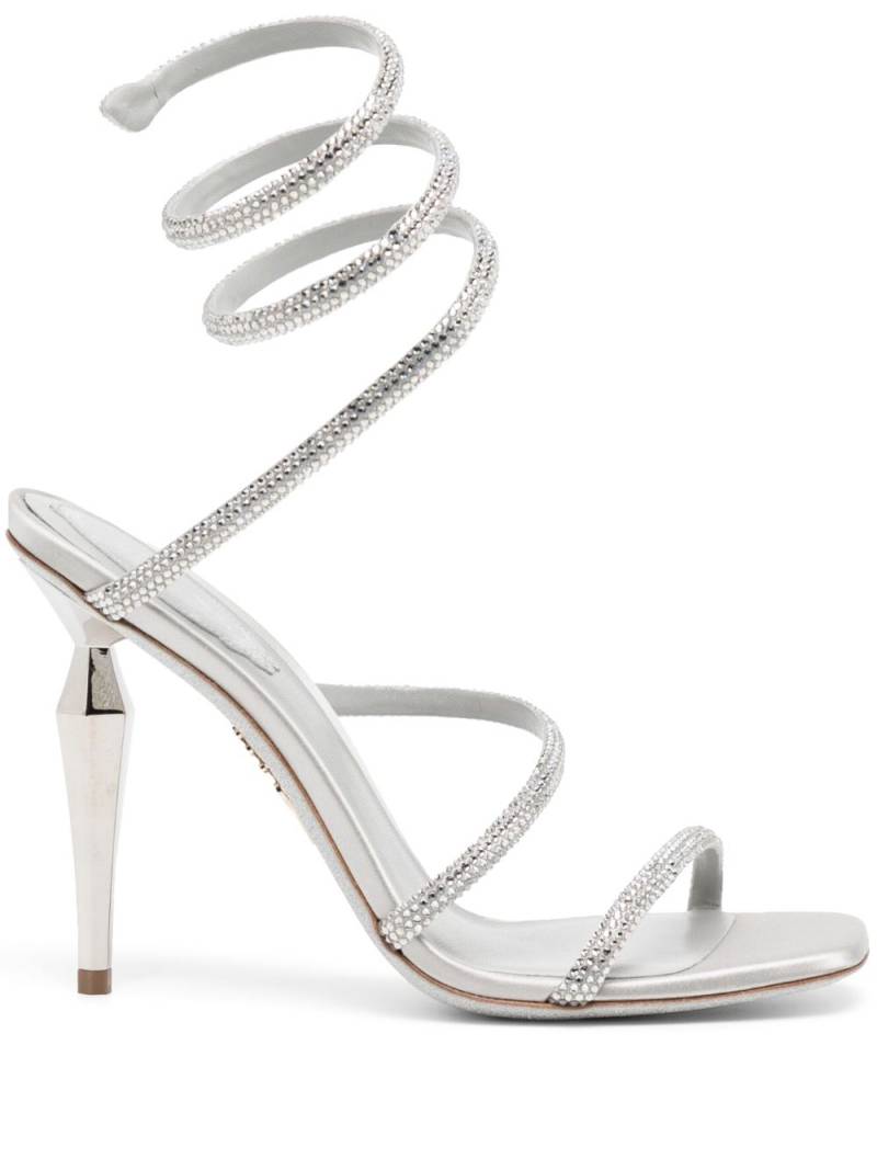 René Caovilla rhinestone-embellished leather sandals - Silver von René Caovilla