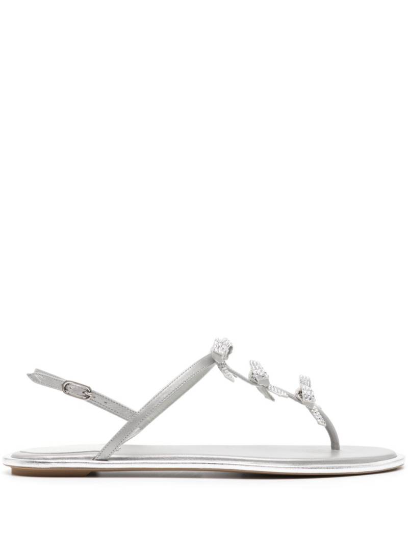 René Caovilla rhinestone-embellished leather sandals - Silver von René Caovilla