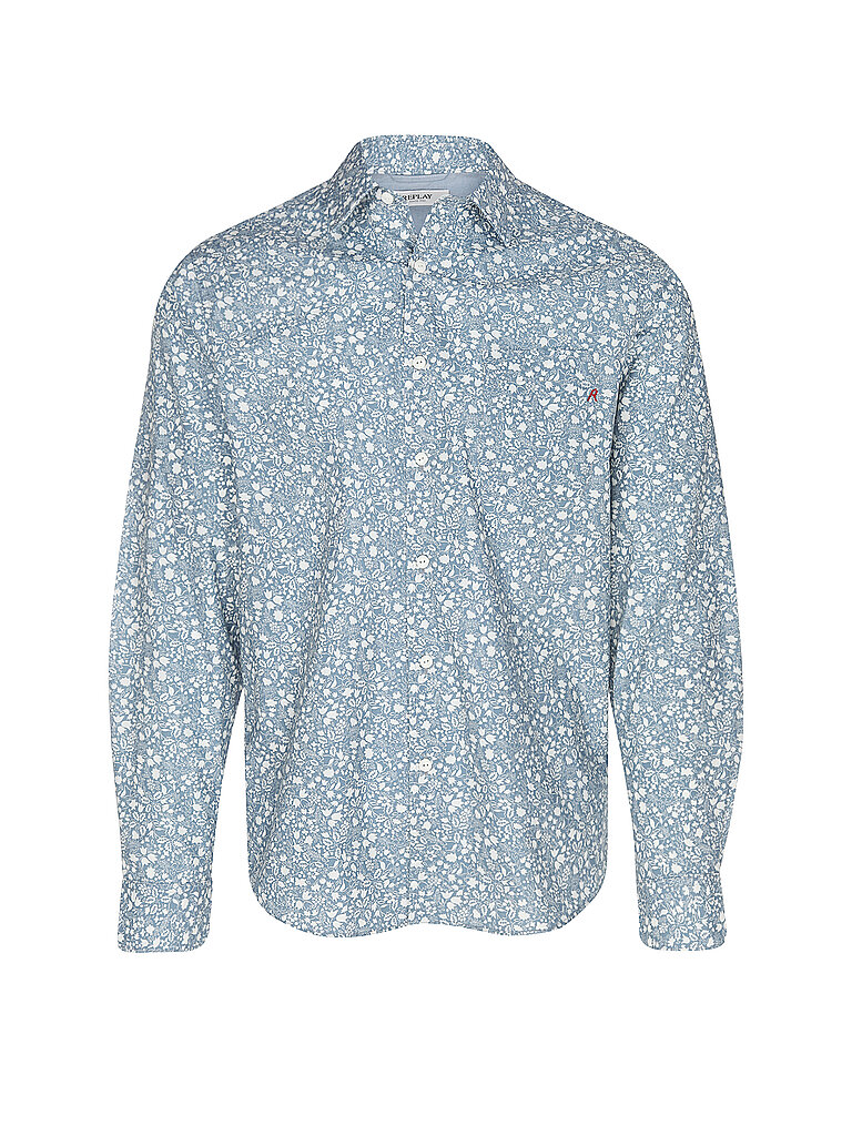 REPLAY Hemd Regular Fit  hellblau | L von Replay