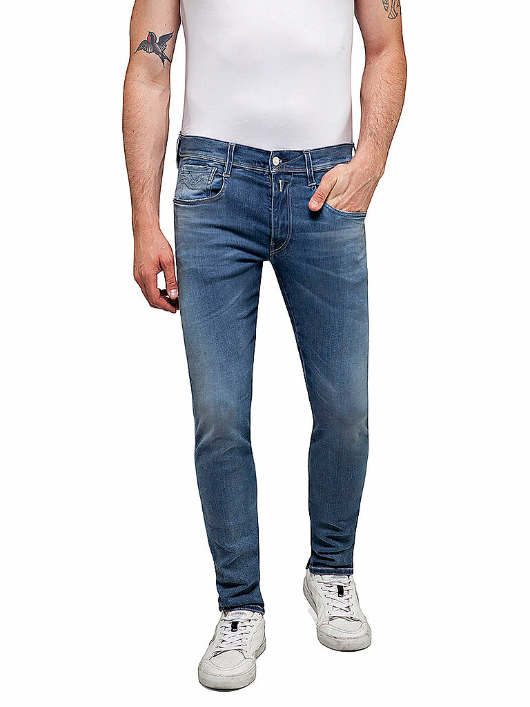 REPLAY Jeans Slim Fit Anbass Hyperflex Bio hellblau | 30/L32 von Replay