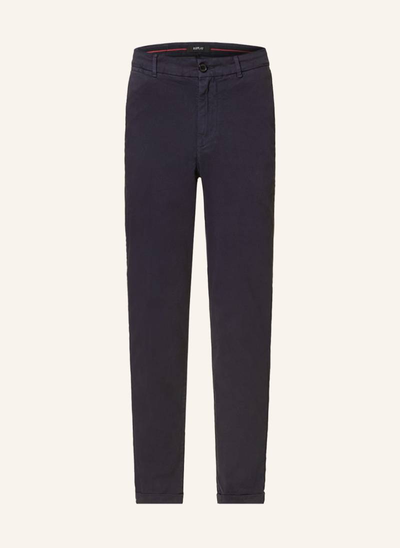 Replay Chino Slim Fit blau von Replay