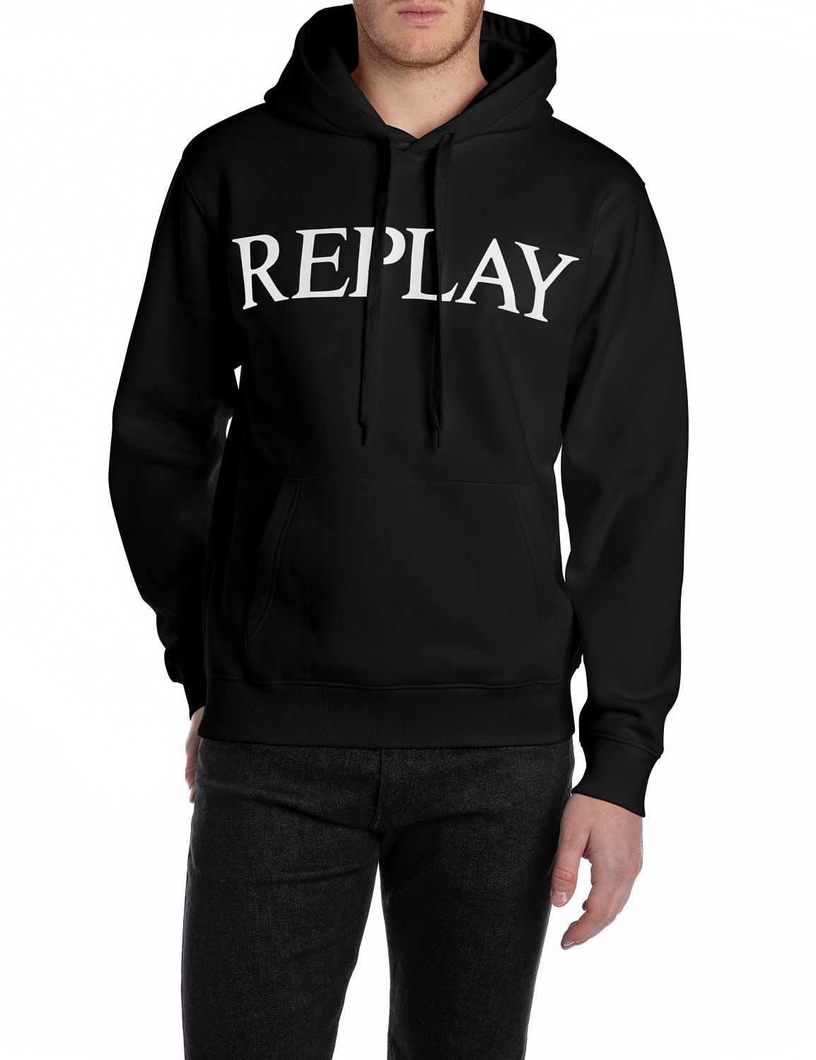 Replay Kapuzensweatshirt, mit grossem Markenprint vorn von Replay