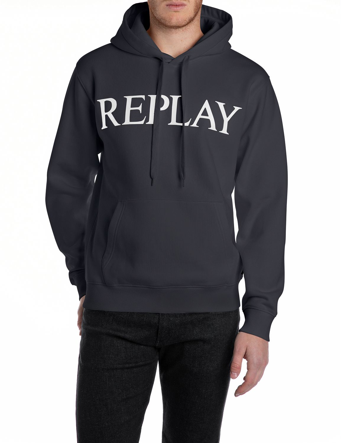 Replay Kapuzensweatshirt, mit grossem Markenprint vorn von Replay