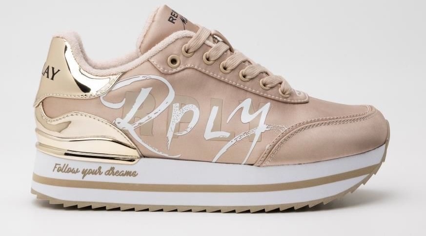 Replay Plateausneaker »NEW PENNY EMERY«, Schriftzug "Follow your dreams", Freizeitschuh, Halbschuh, Schnürschuh von Replay