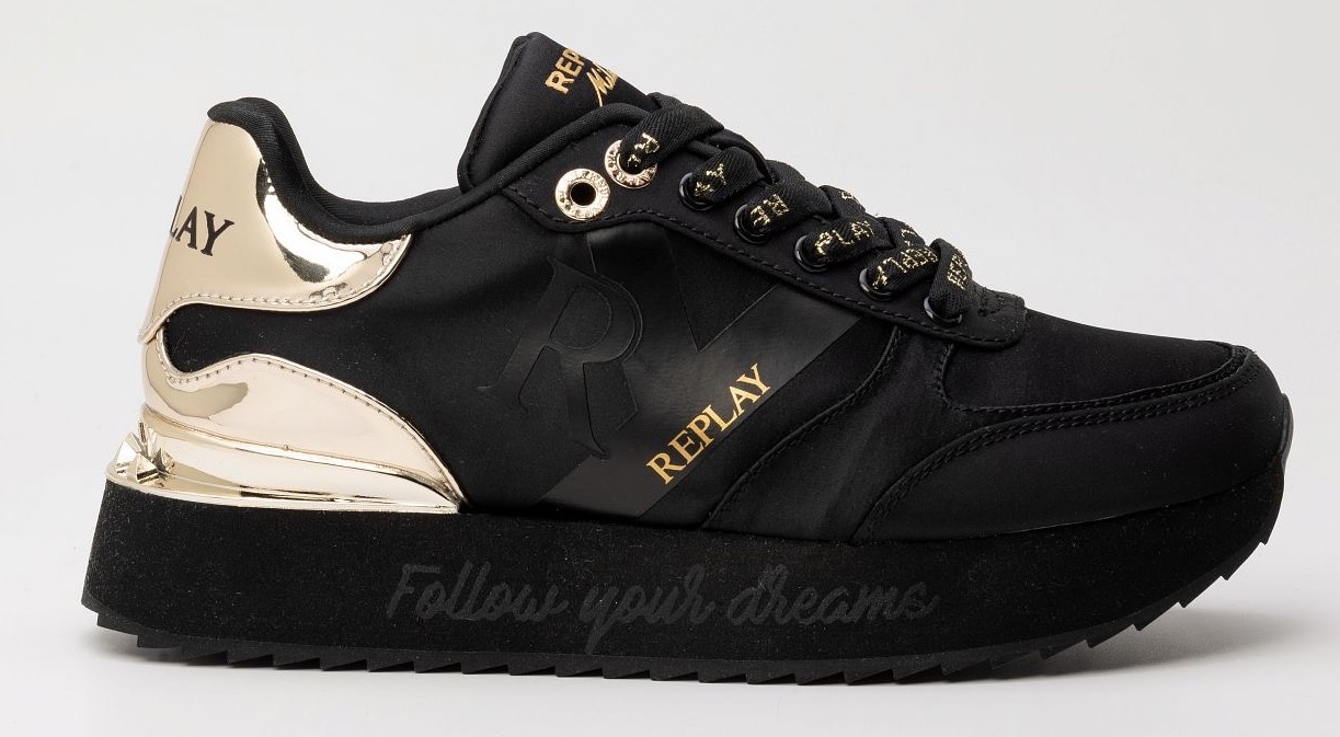 Replay Plateausneaker »PENNY RY SAT«, mit glänzenden Metallic-Details, Freizeitschuh, Halbschuh, Schnürschuh von Replay