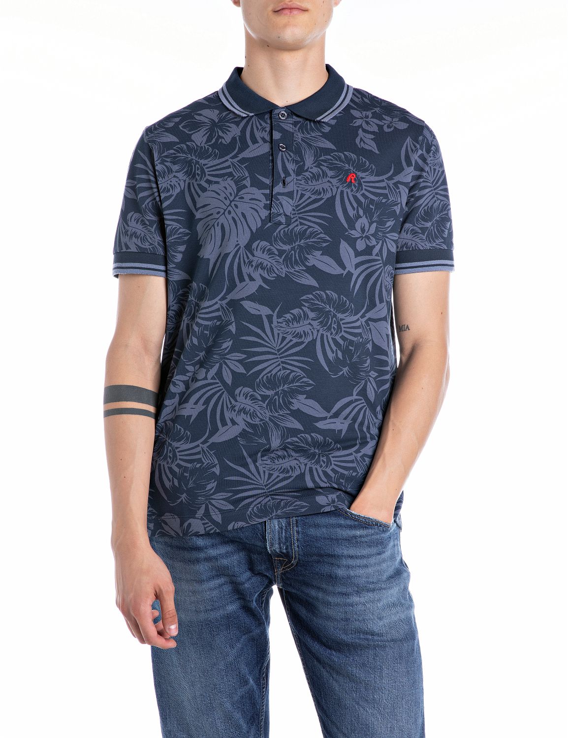 Replay Poloshirt, mit All-Over-Print von Replay