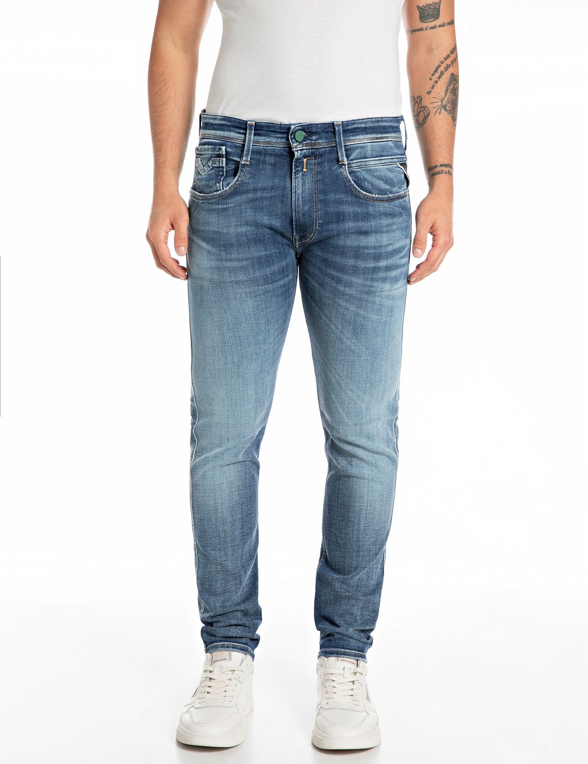 Replay Slim-fit-Jeans »ANBASS«, mit Washed-Optik von Replay
