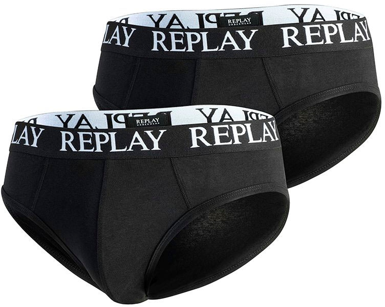 Replay Slip »SLIP Basic Cuff Logo 2pcs Bo«, (Packung, 2er) von Replay