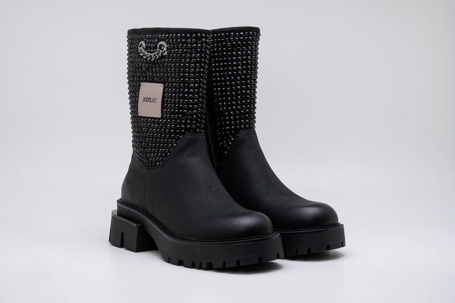 Replay Stiefel »BRIGHT«, Bikerboots, Plateaustiefel mit trendigen Metallic-Details von Replay