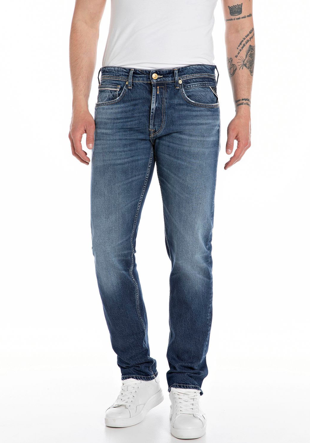 Replay Straight-Jeans »GROVER«, in vielen verschiedenen Waschungen, mit Stretch von Replay