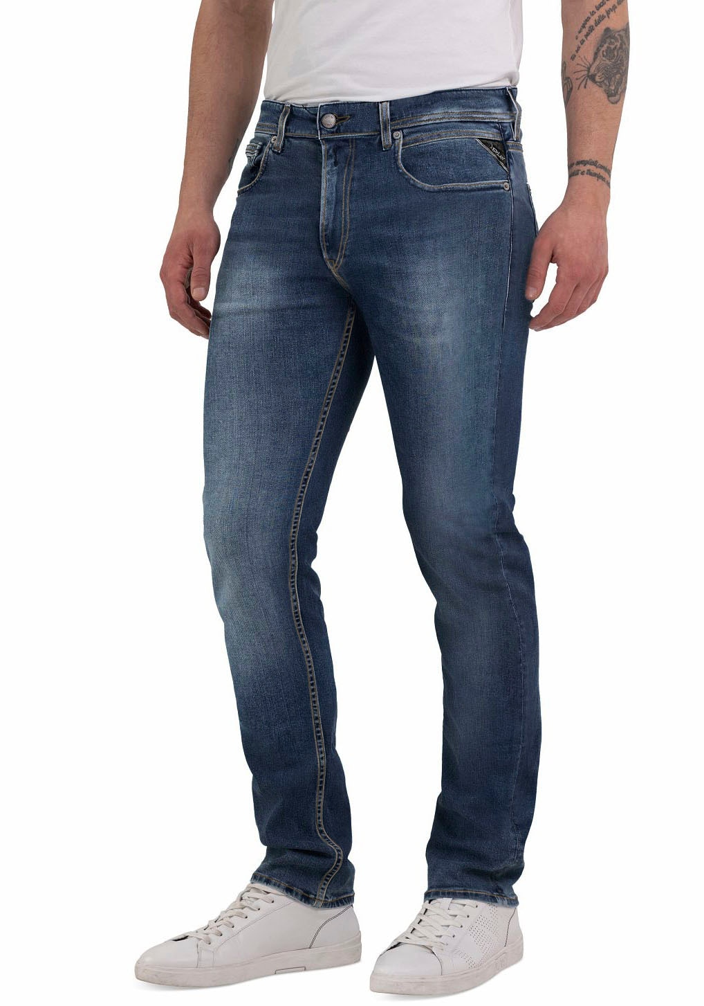 Replay Straight-Jeans »GROVER«, in vielen verschiedenen Waschungen, mit Stretch von Replay