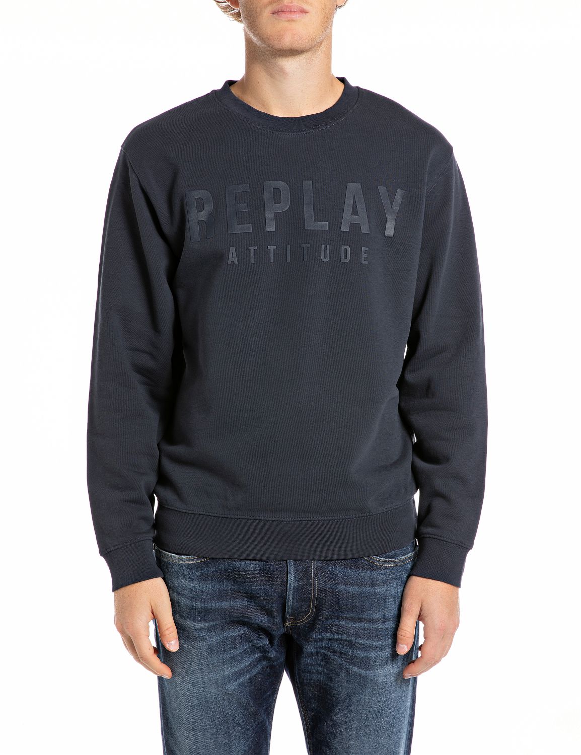 Replay Sweatshirt, mit Logo-Schriftzug auf der Brust von Replay