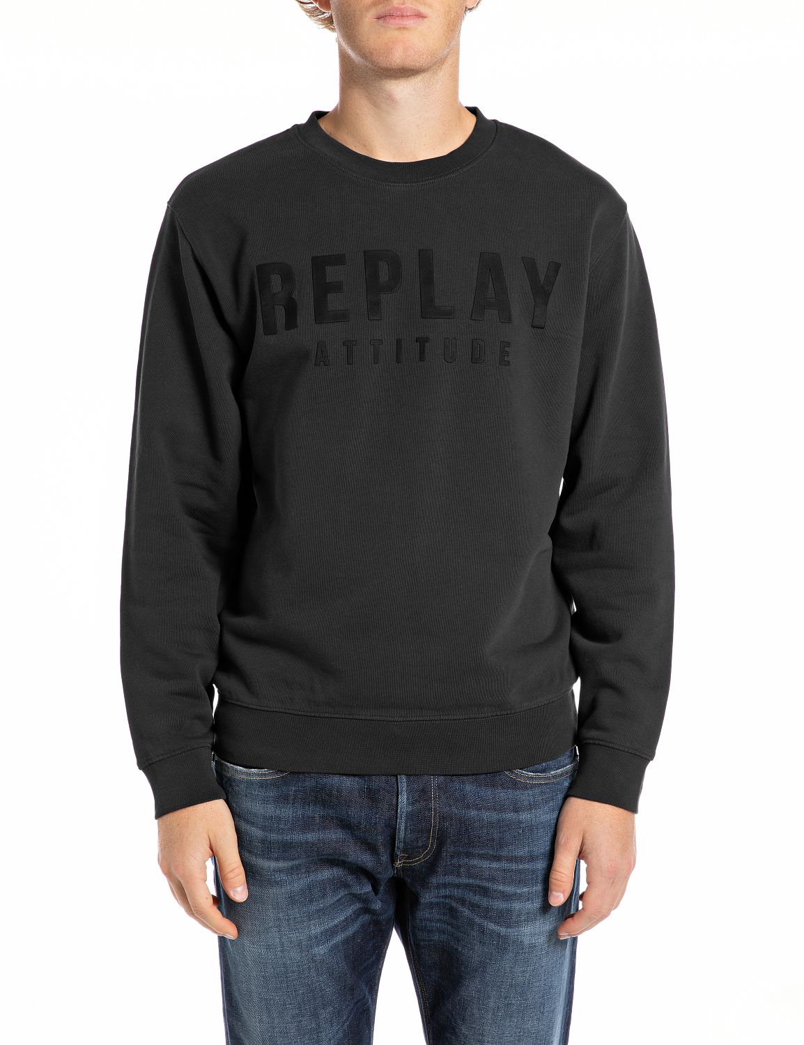 Replay Sweatshirt, mit Logo-Schriftzug auf der Brust von Replay