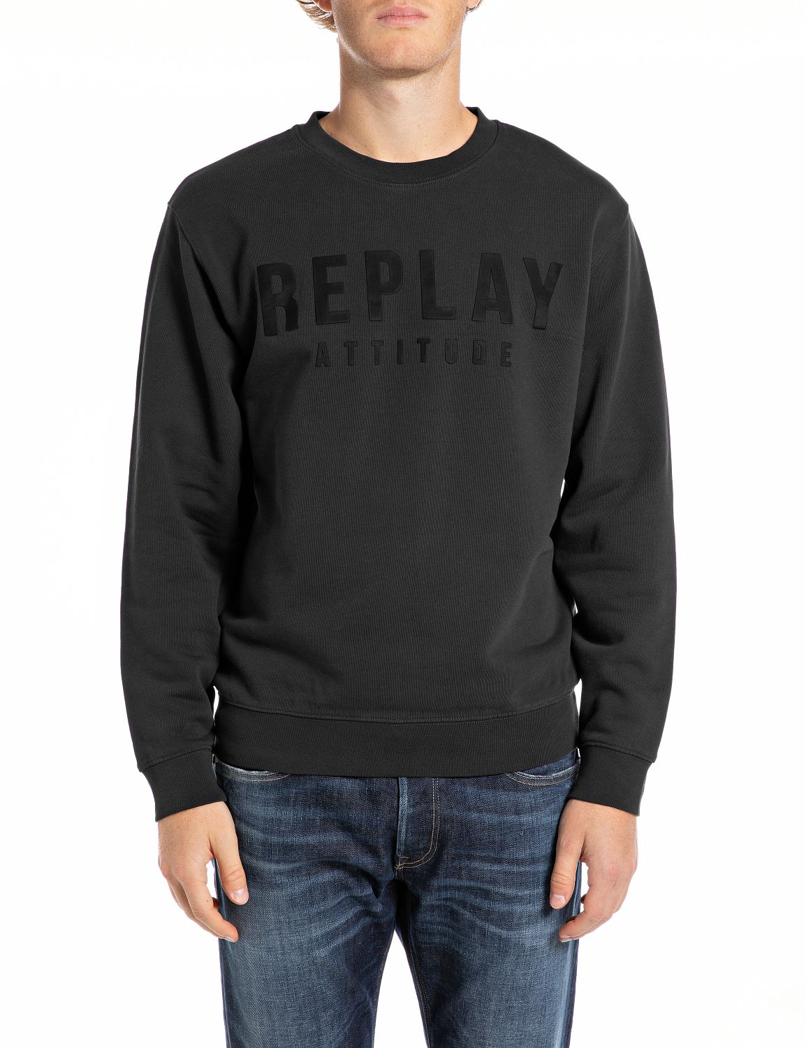 Replay Sweatshirt, mit Logo-Schriftzug auf der Brust Replay Sweatshirt, mit Logo-Schriftzug auf der Brust von Replay