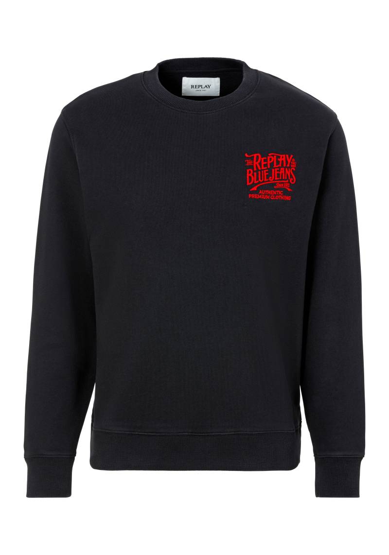 Replay Sweatshirt, mit Stickerei auf der Brust von Replay