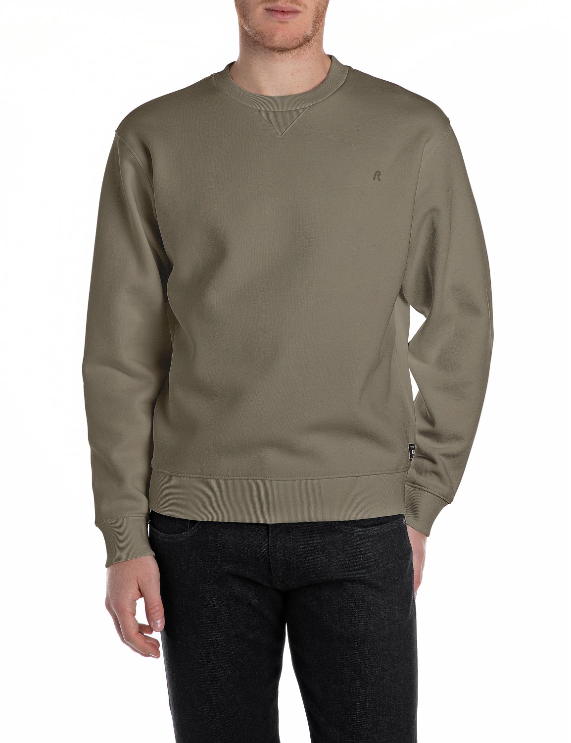Replay Sweatshirt, mit V-Einsatz am Halsausschnitt Replay Sweatshirt, mit V-Einsatz am Halsausschnitt von Replay