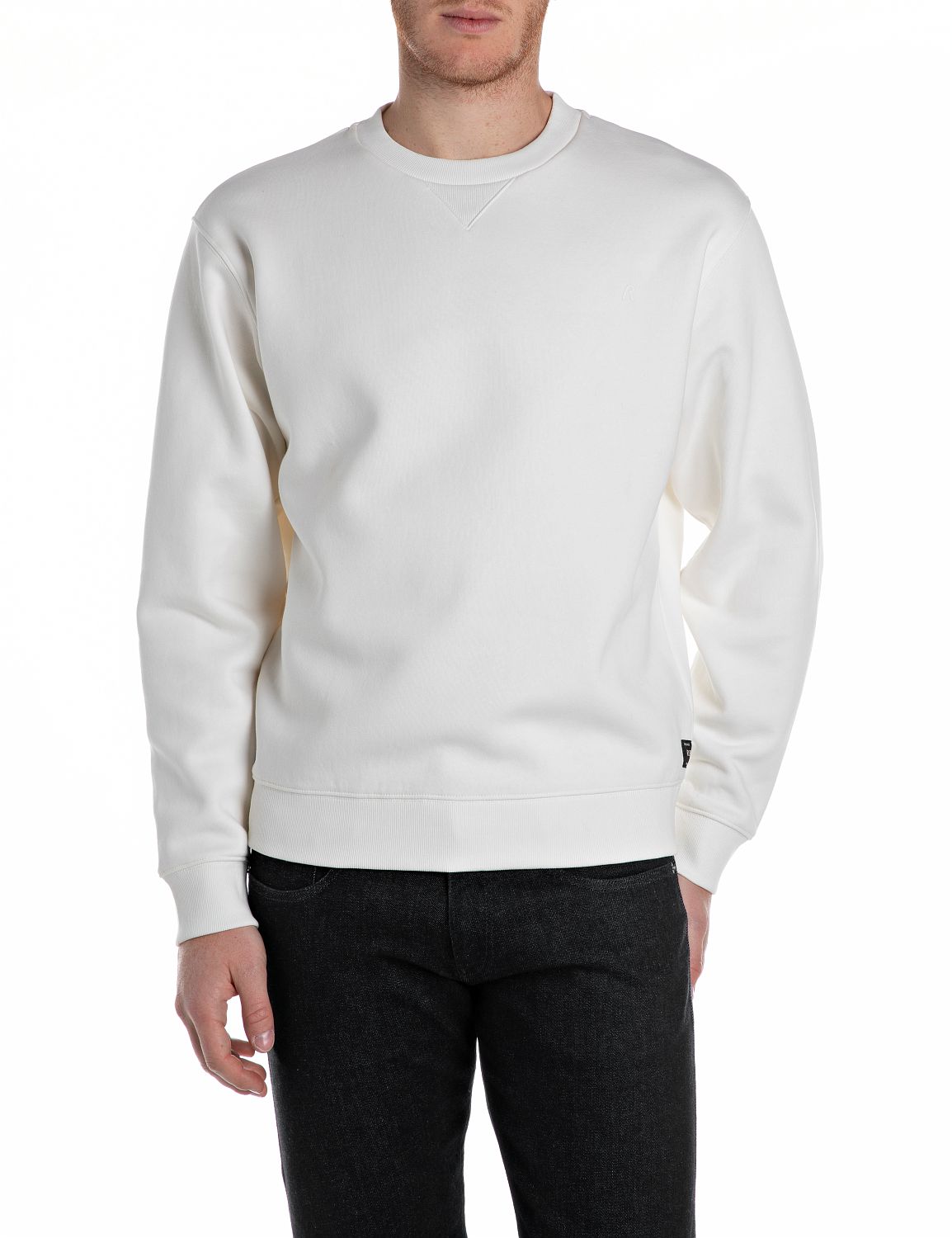 Replay Sweatshirt, mit V-Einsatz am Halsausschnitt Replay Sweatshirt, mit V-Einsatz am Halsausschnitt von Replay